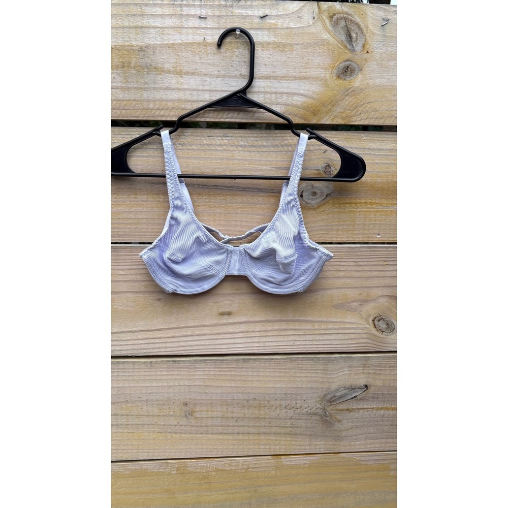 Vassarette Lavender Ribbed Underwire Bra 36B Purple Unlined Style 75-177